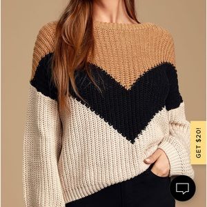 Multi chevron stripe sweater